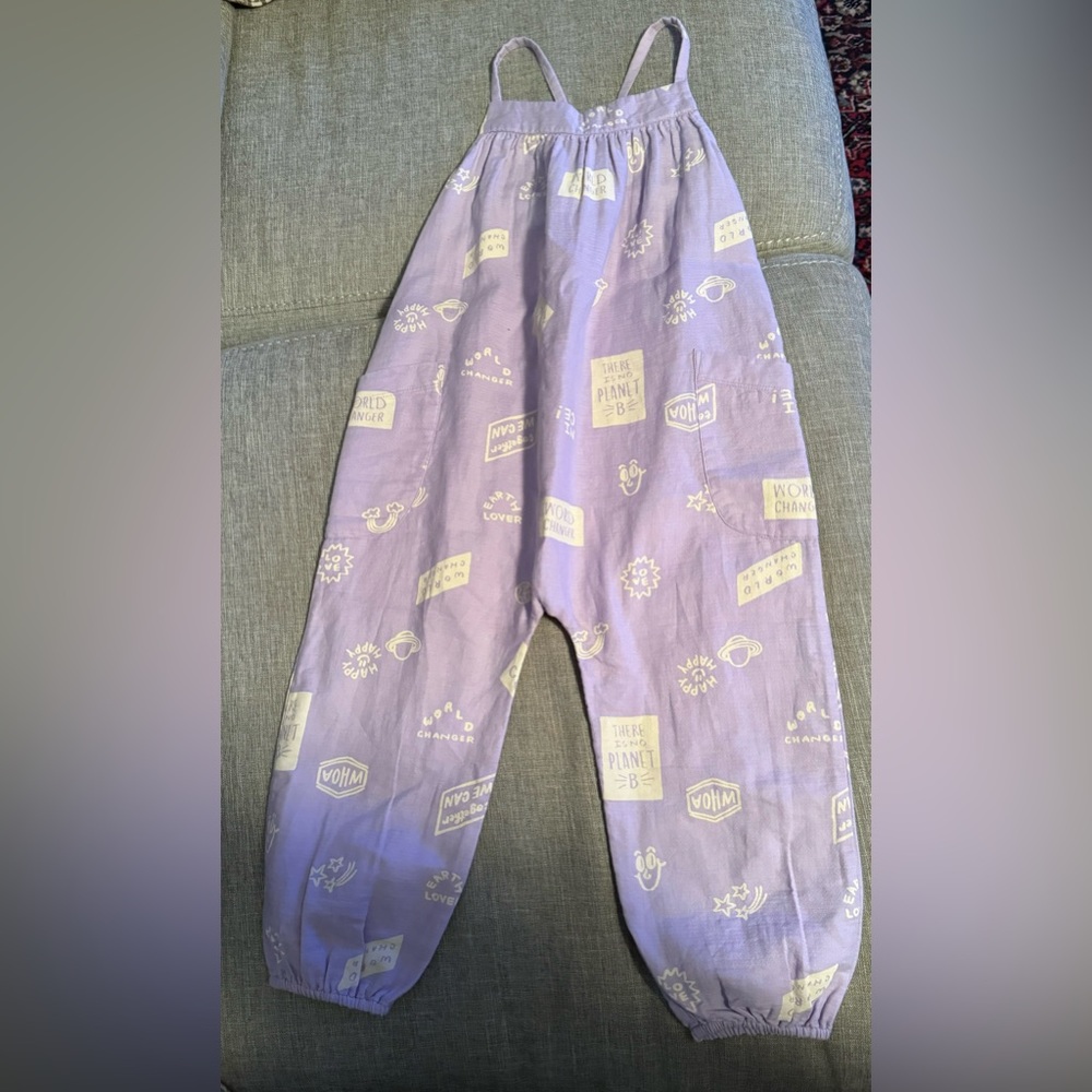 Adorable purple girl’s romper with spaghetti straps size 5